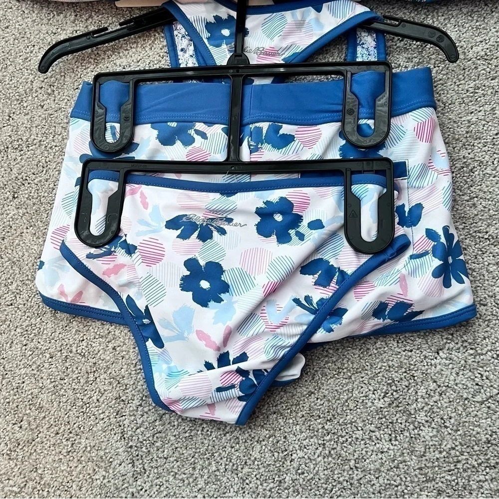 NWT! Youth Eddie Bauer 4 piece reversible swim set size small 7/8